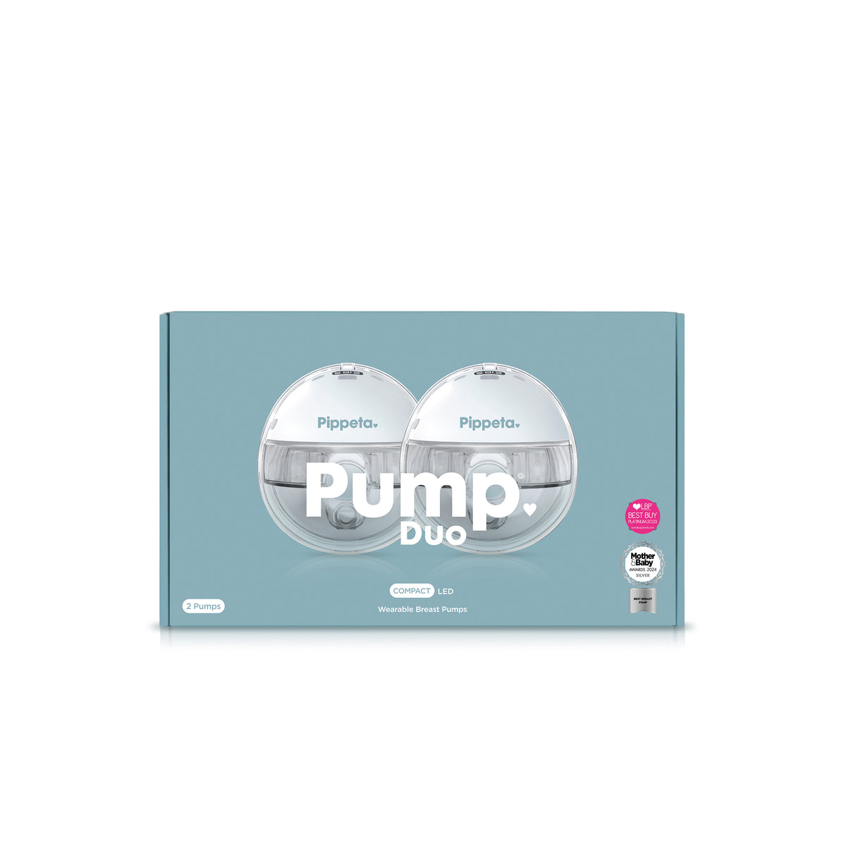 Pippeta Compact LED | Handsfree Breast Pump - 2 Pack