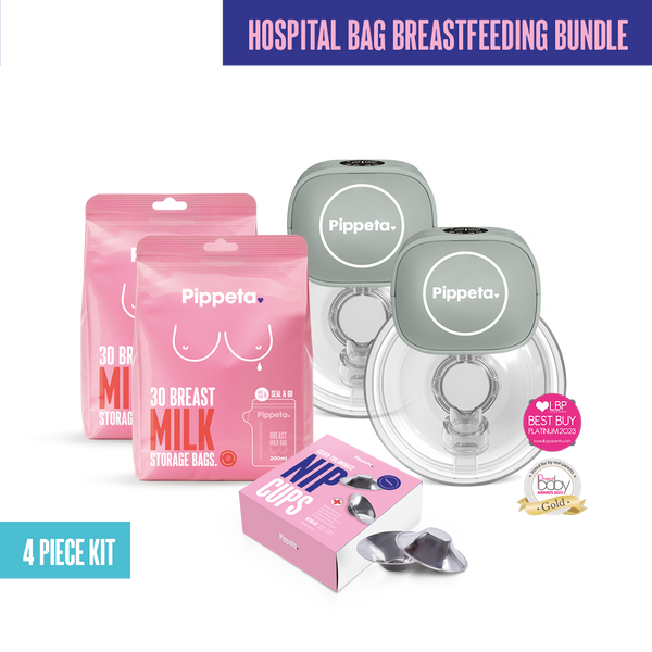 Pippeta Hospital Bag Breastfeeding Bundle | Sea Salt