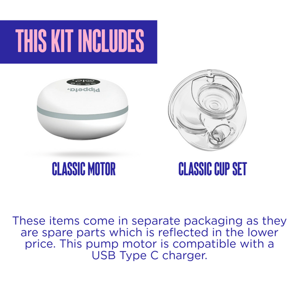 PIPPETA CLASSIC BREAST PUMP - MOTOR & CUP