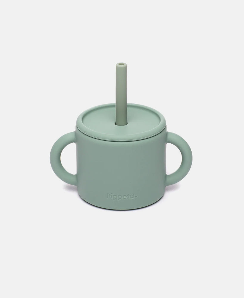 Pippeta Silicone Cup & Straw | Meadow Green