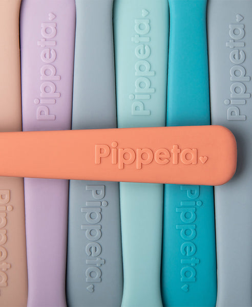 Pippeta Silicone Spoon & Fork | Coral Pink