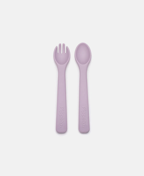 Pippeta Silicone Spoon & Fork | Lilac