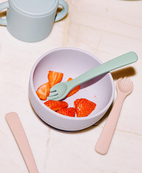 Pippeta Silicone Spoon & Fork | Meadow Green